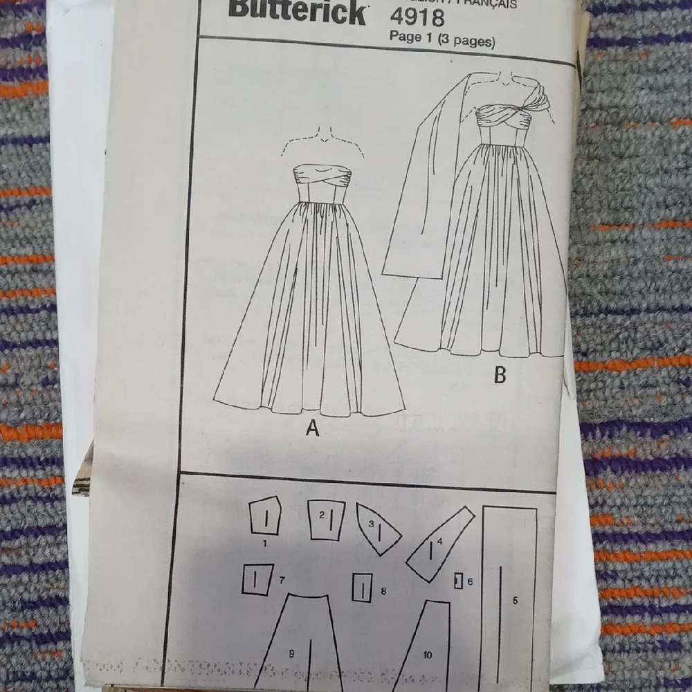 Butterick Women's Prom Dress Pattern - Picture 3 of 4